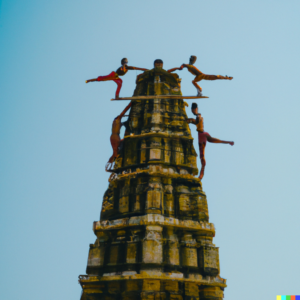 Acrobatics in hindu temples